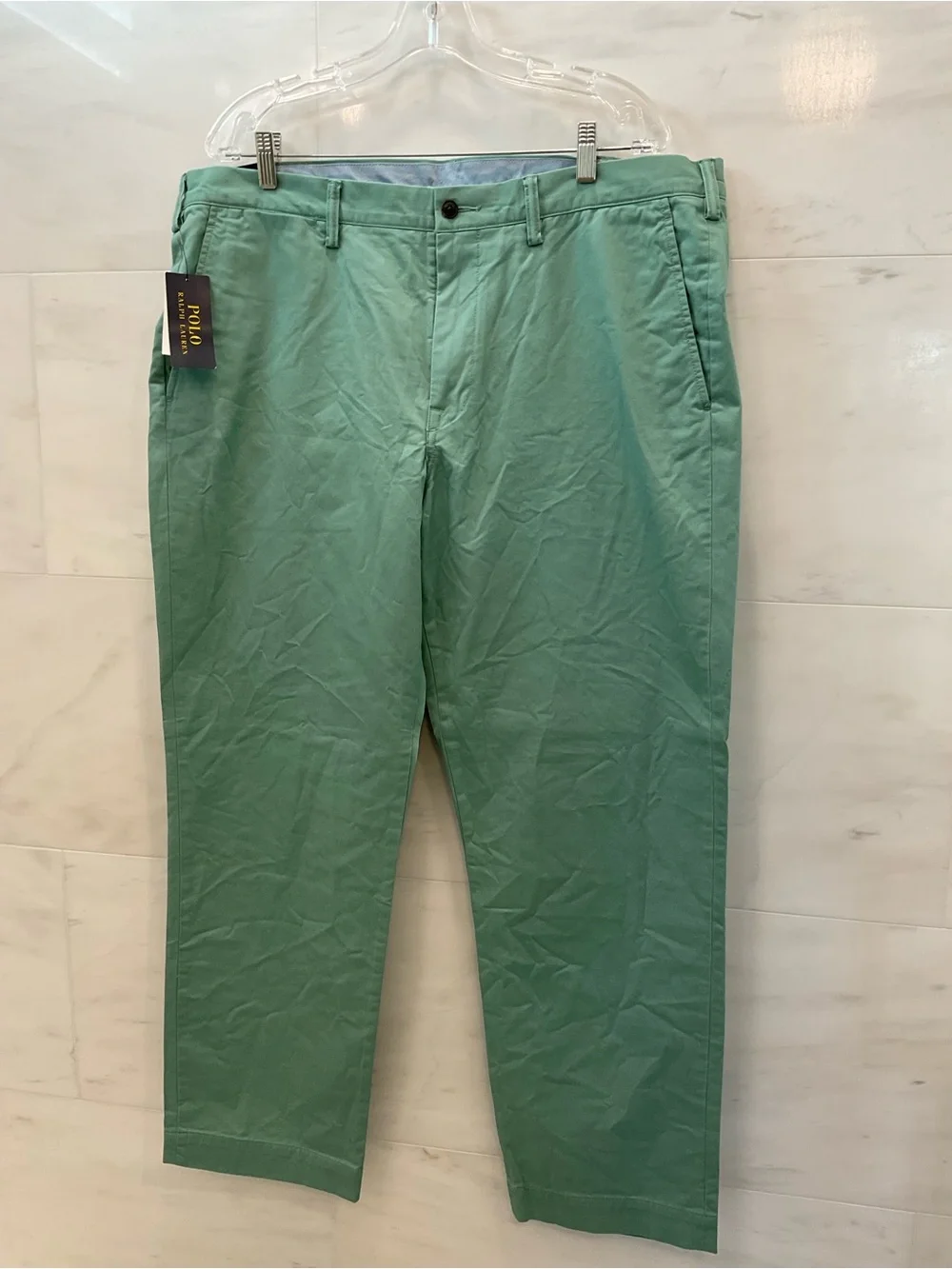 POLO Ralph Lauren MINT GREEN Stretch Straight Fit Chino Pants size 38-30 T82